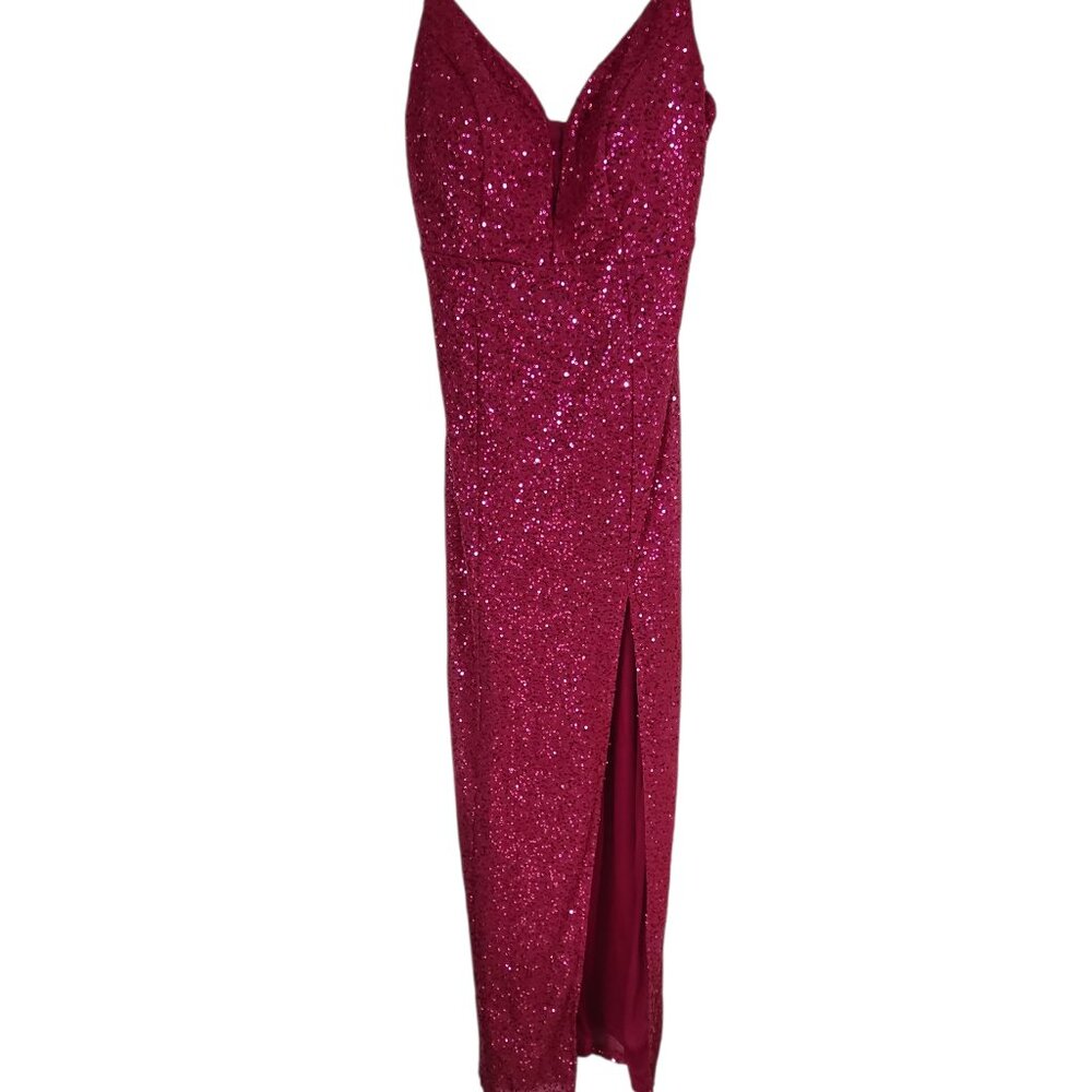 Long pink formal dress